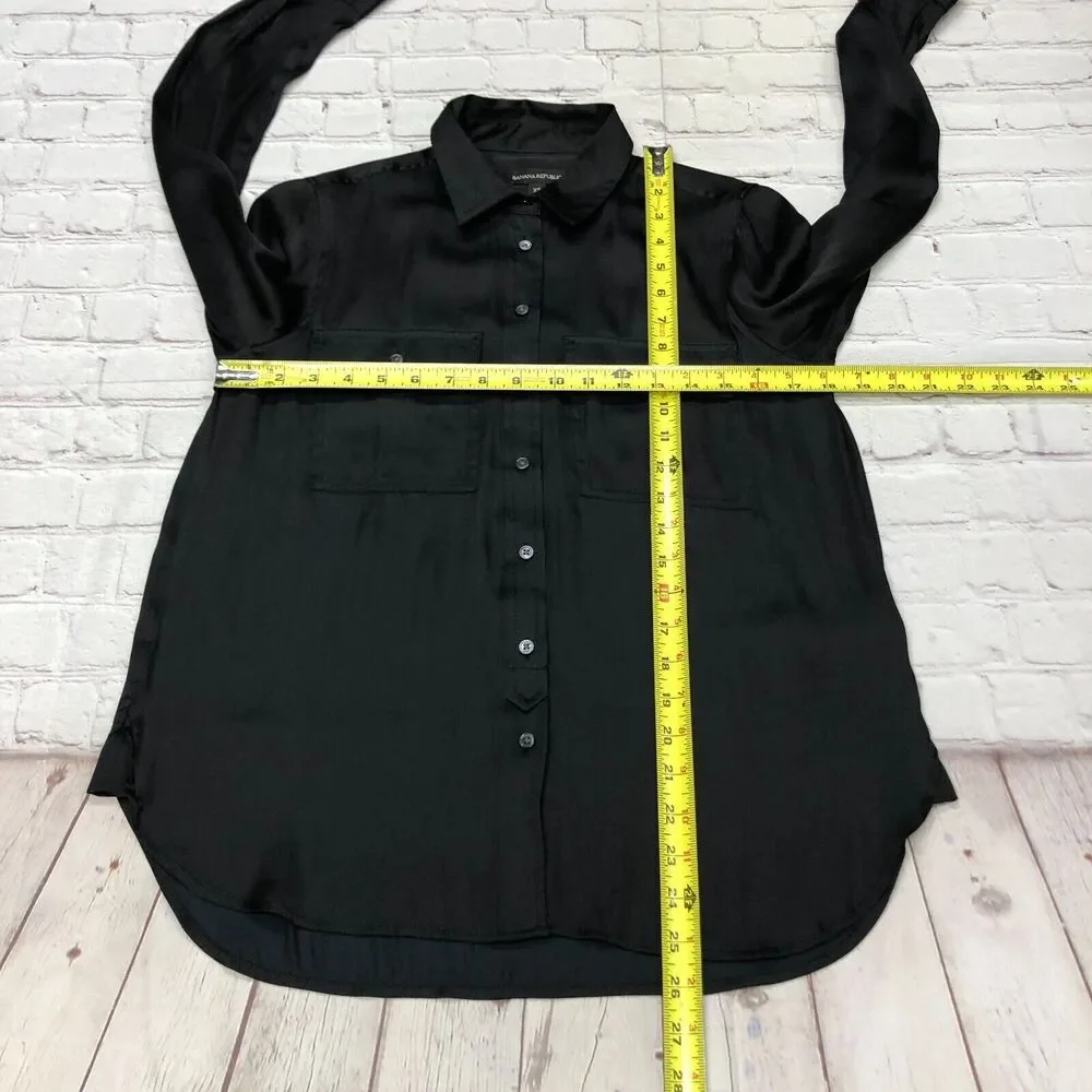 Banana Republic Black Button Down Shirt - Picture 2 of 14